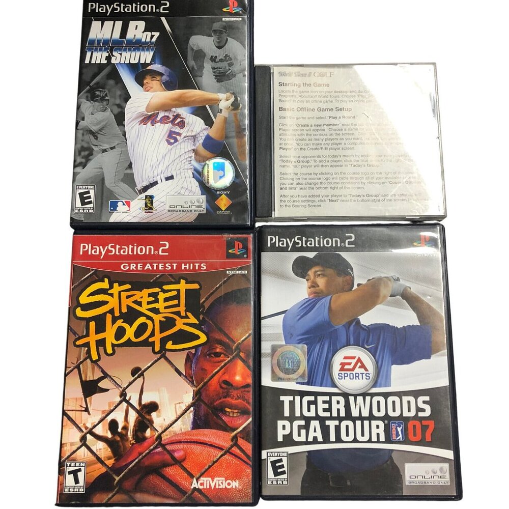 Sony playstaion PS2 PC Video Game Lot tiger woods gold basketball Untested